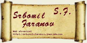 Srbomil Faranov vizit kartica